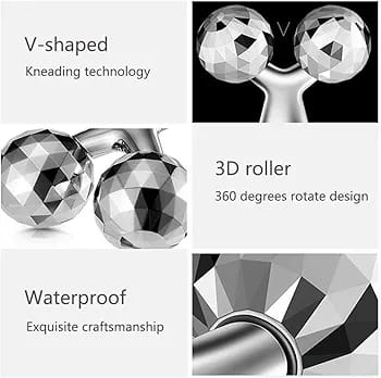 3D Face Massager Roller – 360° Rotation Handheld Y-Shape Plastic Tool for Face Lifting, Anti-Wrinkle, Skin Firming, and Full Body Relaxation | NM-091 ( Random Color )