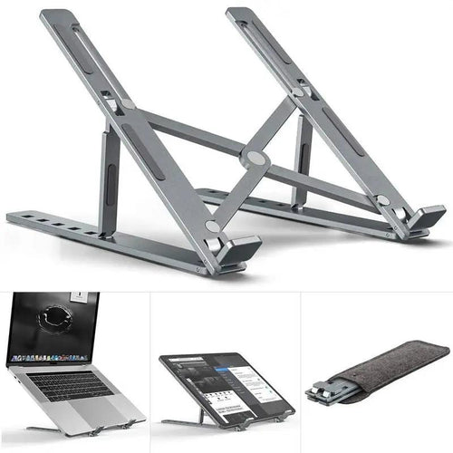 Adjustable Foldable Metal Laptop Stand with Carrying Case-H - Photo 2