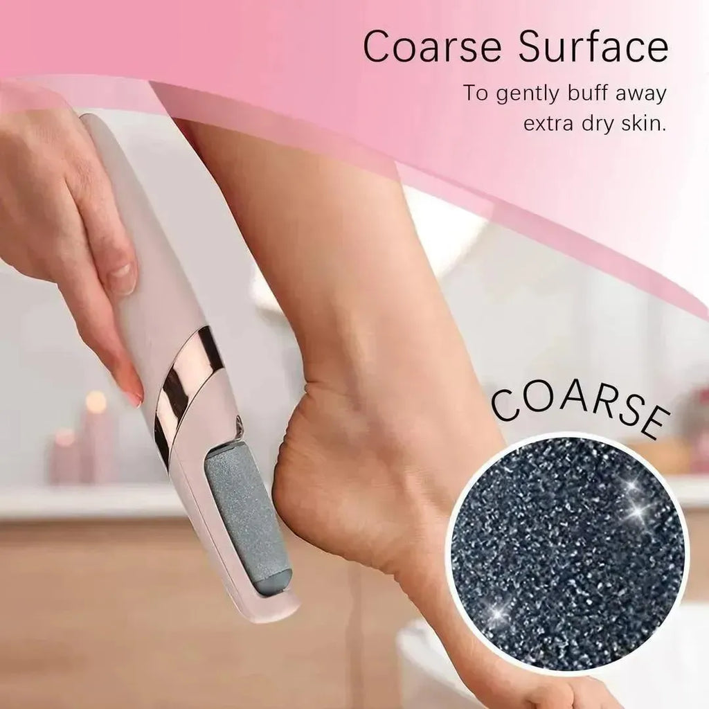 Electric Foot Scrubber with 6 Replacement Rollers-M