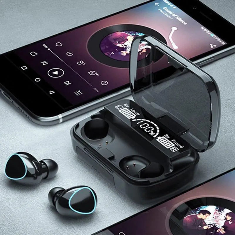 M10 Wireless Earbuds with Charging Case & Bluetooth 5.3-M