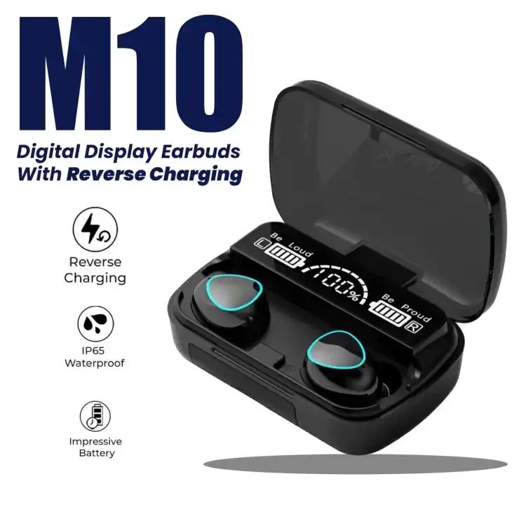 M10 Wireless Earbuds with Charging Case & Bluetooth 5.3-M